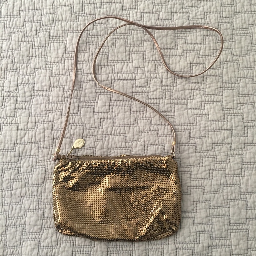 Gold shimmery evening bag